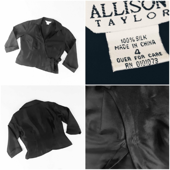 Vintage 100% silk ballerina wrap kimono top - Picture 3 of 4